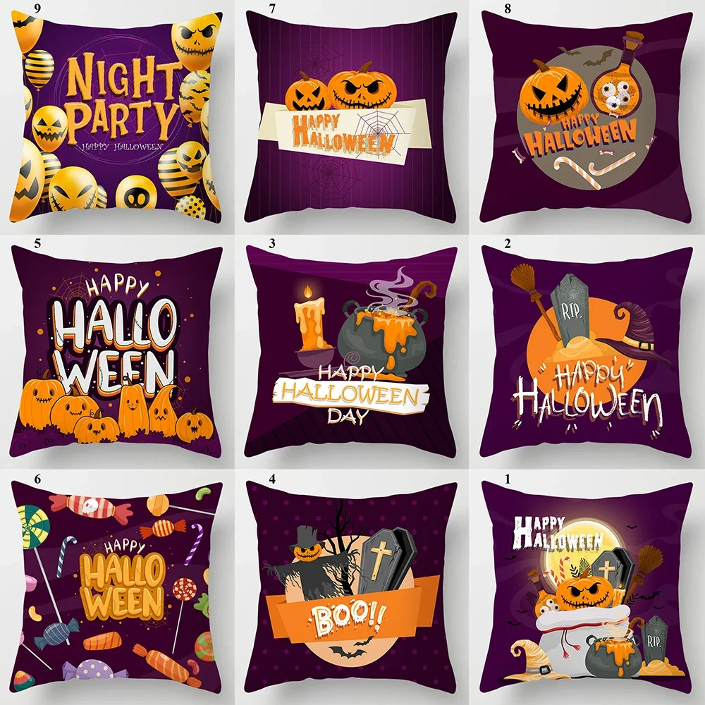 Подушка в стиле Хэллоуин с принтом для дома гостиной дивана украшение льняная