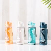 sports water bottles gym leak proof drop proof portable shaker mug outdoor travel kettle plastic drink water cup