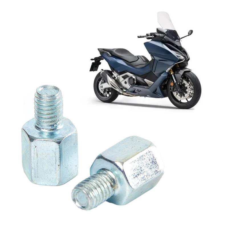 

2 шт. 8 мм 10 мм мотоциклетное зеркало заднего вида, реверсивная правая резьба, серебряный адаптер, конверсионные болты для мотоцикла