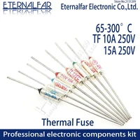 tf thermal fuse ry 10a 250v temperature fuses 65c 73c 75c 85c 100c 120c 130c 152c 165c 172c 185c 192c 216c 240c 280c 300c kit