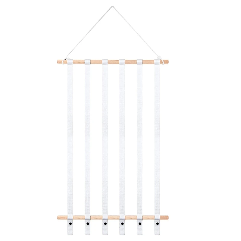 

Nordic Woven Wooden Sticks Storage Belt Holder Hairpin Hair Clips Headbands Organizer for Teenager Girls Headwear Decoration