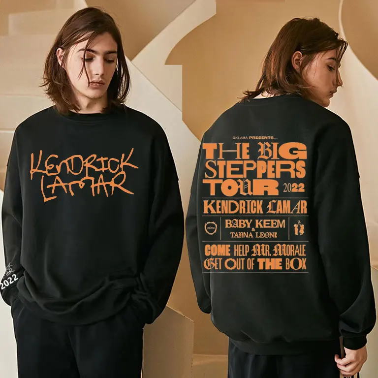 

Limited Edition Kendrick Lamar The Big Steppers Tour 2022 Print Sweatshirt Men Hip Hop Crewneck Pullover Man Fashion Sweatshirts