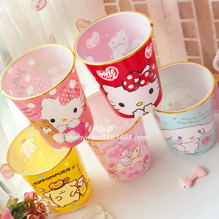 Sanrio милый мультяшный мусорный корзина Hello Kitty My Melody Kuromi Cinnamoroll с героями аниме