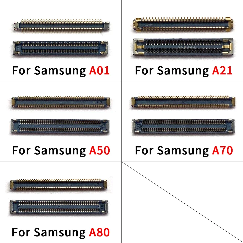 Гибкий разъем FPC для ЖК-дисплея 2 шт. на материнской плате Samsung A01 A21 A50 A70 A80