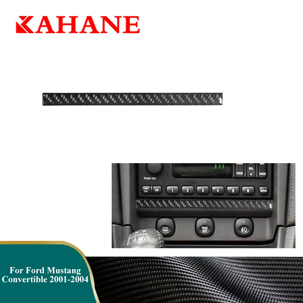 Автомобильные наклейки из углеродного волокна нижняя отделка CD-плеера для Ford