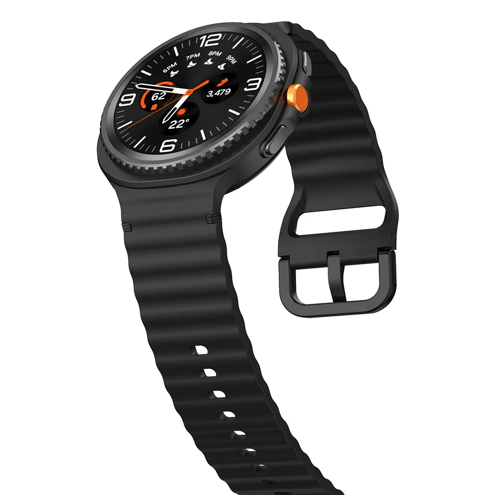 Фото Силиконовый ремешок для Samsung Galaxy Watch 8 Classic 46 мм, спортивный браслет, оригинальный ремешок для Samsung Galaxy Watch 8 40 мм 44 мм №3