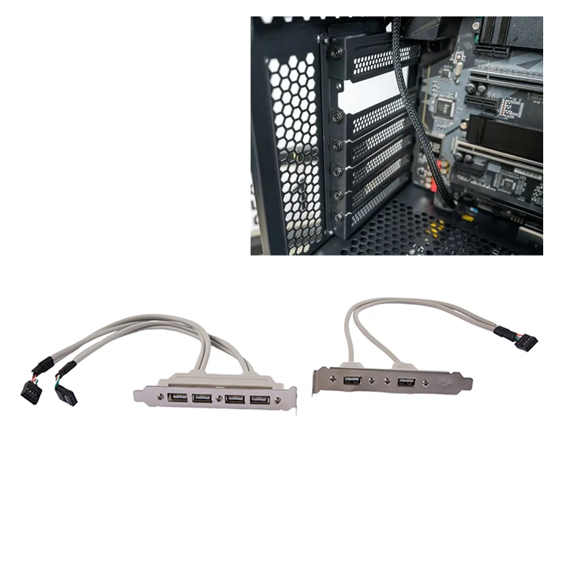 

Кабель-удлинитель для материнской платы с 2/4 портами USB 2,0 на 9 контактов