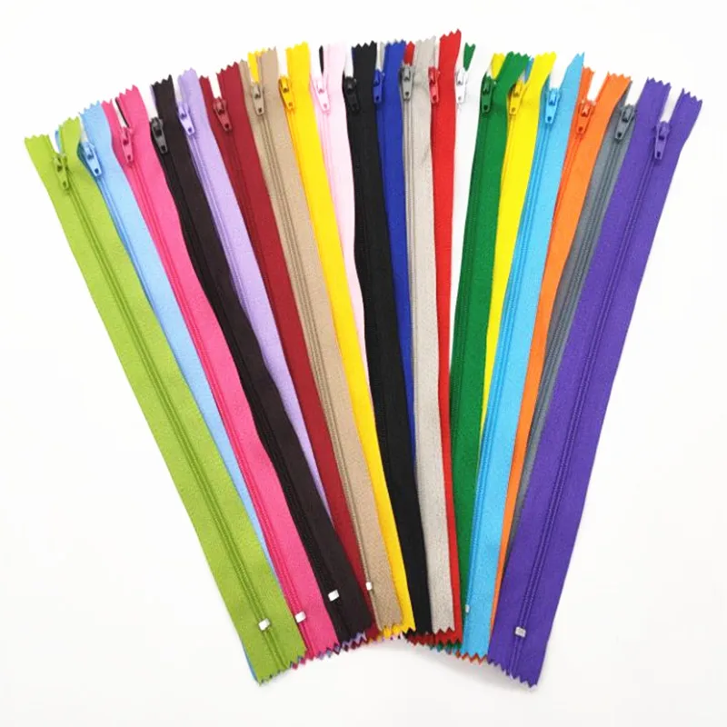 

100Pcs 3# (3-10 Inches) 7.5-25CM 20 Color Closed Nylon Coil Zipper Used for Luggage And Clothing