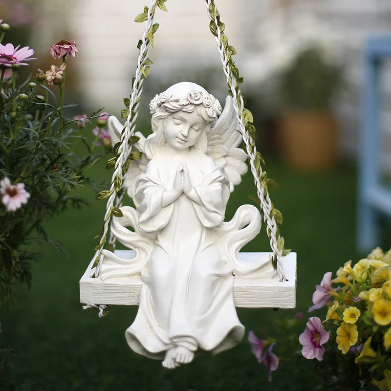 

Resin European Style Angel Wall Decoration Creative Terrace Decoration Garden Wall Hangings Balcony Decorations