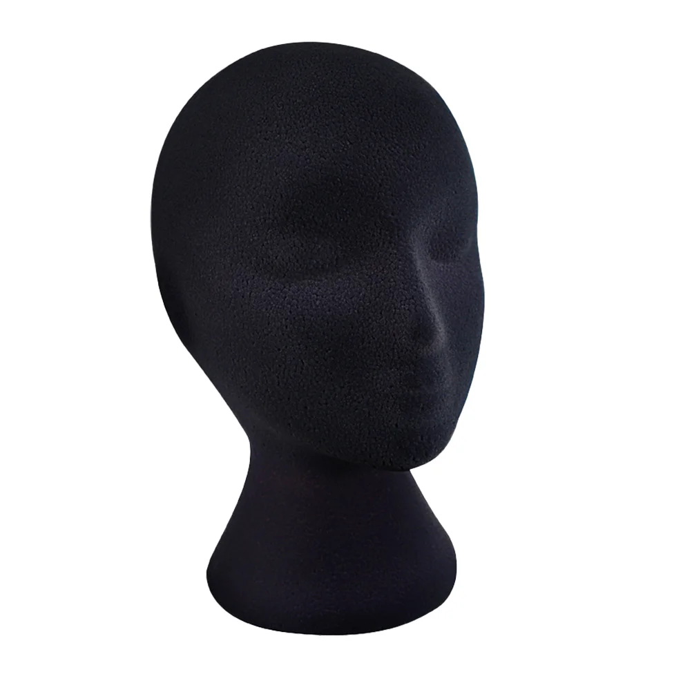 

Head Mannequinstand Display Modelforheads Manikin Maniquins Styrofoam Black Canvas Hat Male Hair Block Manican Bald Small Female