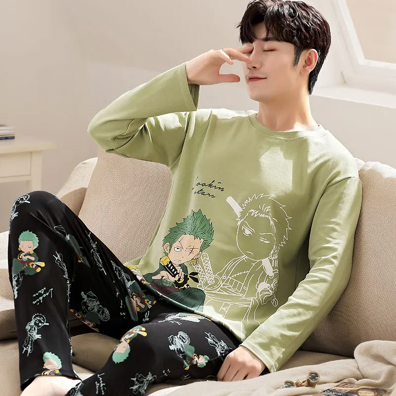 Пижамный комплект с героями мультфильмов Наруто осень-зима аниме длинным