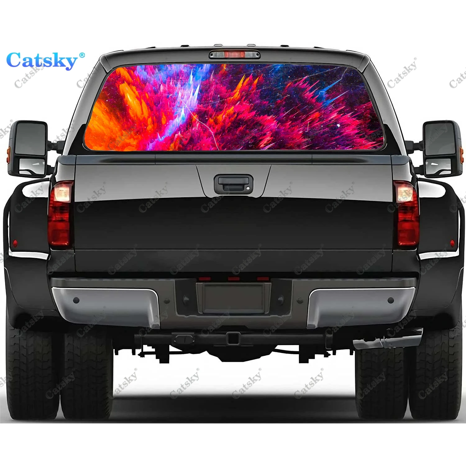 

Цветной абстрактный фотографический ПВХ декоративный стикер для грузовика перфорированный виниловый Универсальный стикер