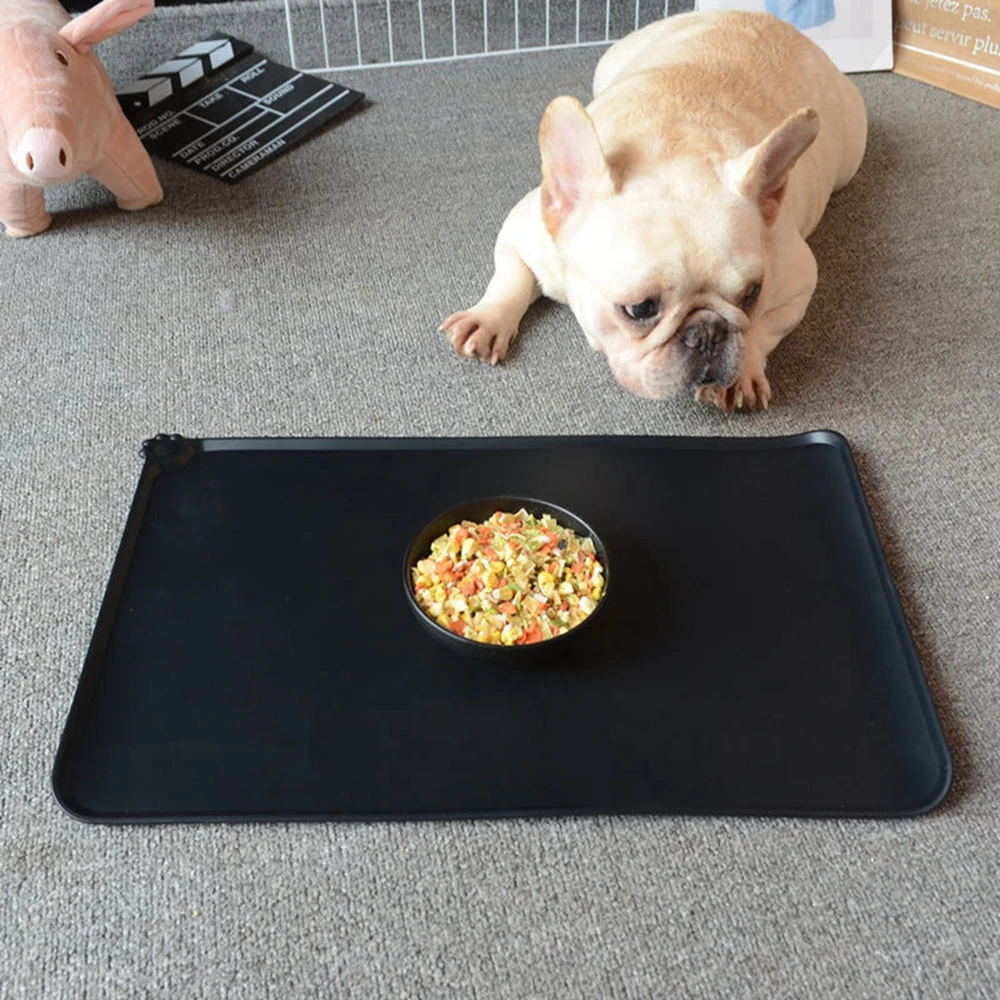 

Waterproof Pet Mat for Dog Cat Silicone Pet Food Pad Non-Slip Pet Bowl Drinking Mat Dog Feeding Placemat Washing Cushion