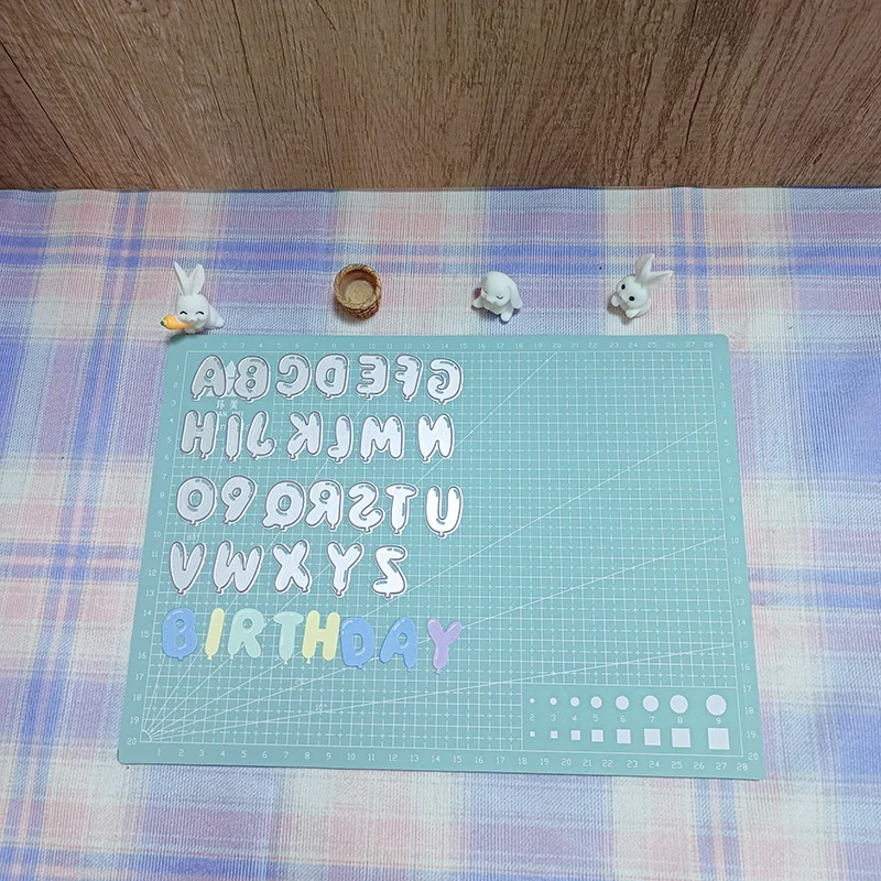 

1inch BALLOON Letter Alphabet Font Cutting Die for Birthday Party Card making Scrapbook Metal Die Knife