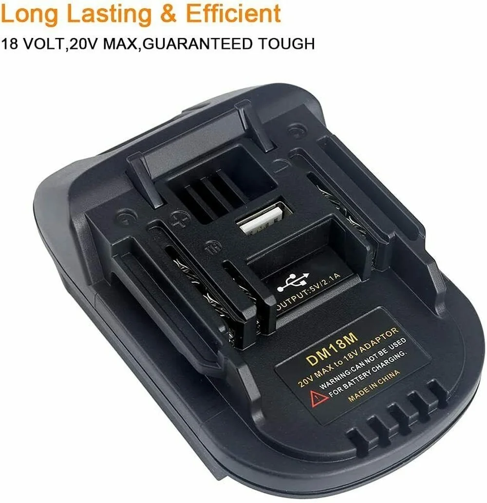 DM18M Battery Convertor Adapter for Milwaukee 18V for Dewalt 20V Battery Convert to for Makita 18V BL1830 BL1850 Batteries enlarge