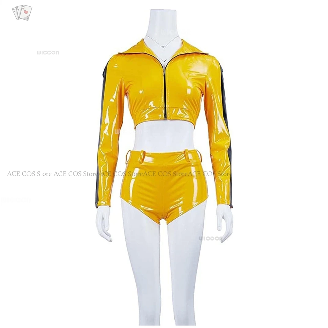 Убить Беатрикс Kiddo Невеста Косплей Желтый Костюм Шорты Мамонба Женский Боевой