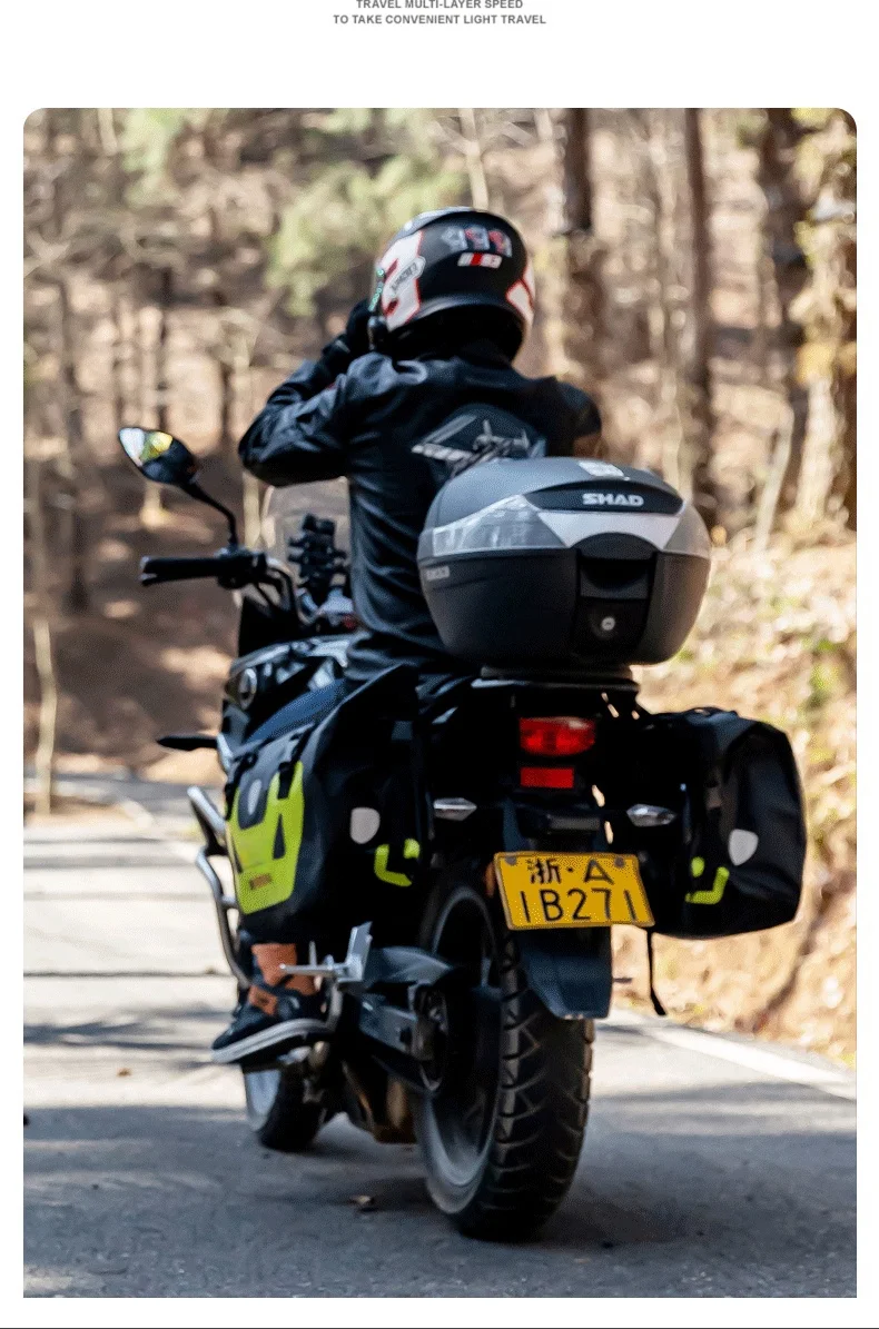 Водонепроницаемая сумка для мотоцикла седельная ночные светоотражающие боковые