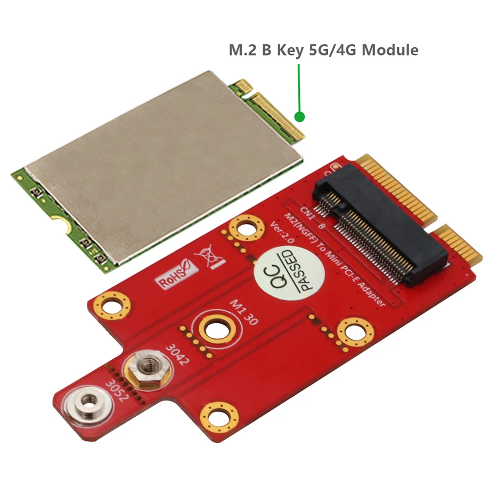 محول M.2 من B إلى Mini PCI-e ، NGFF M2 إلى Mini PCI Express PCIe لوحدة 3G 4G 5G ، محول الناهض ، فتحات MPCIe