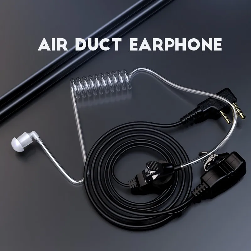 TabletCovert Acoustic Air Tube Mic Microphone Earphone Earbud Headset Earpiece Headphone For Kenwood Baofeng Walkie Talkie Radio