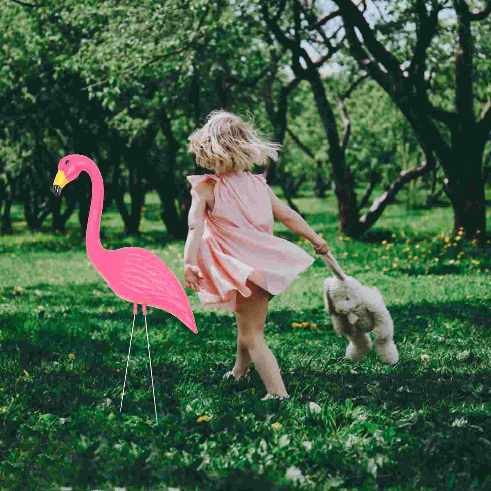 

Simulated Flamingo Figurine Handicrafts Hawaiian Decor Christmas Home Garden Animal Statue Decoration Wedding Garden