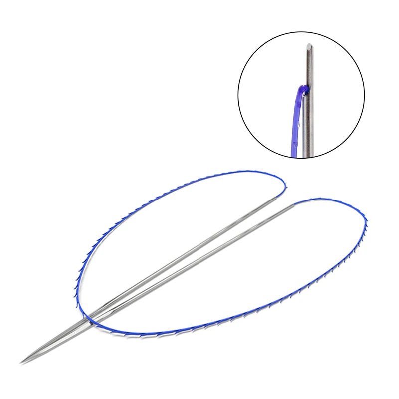 

CE certification surgical suture polydioxanone PDO L type cannula double needle 19G 120mm/ 400mm cog 4D lift threa for cace