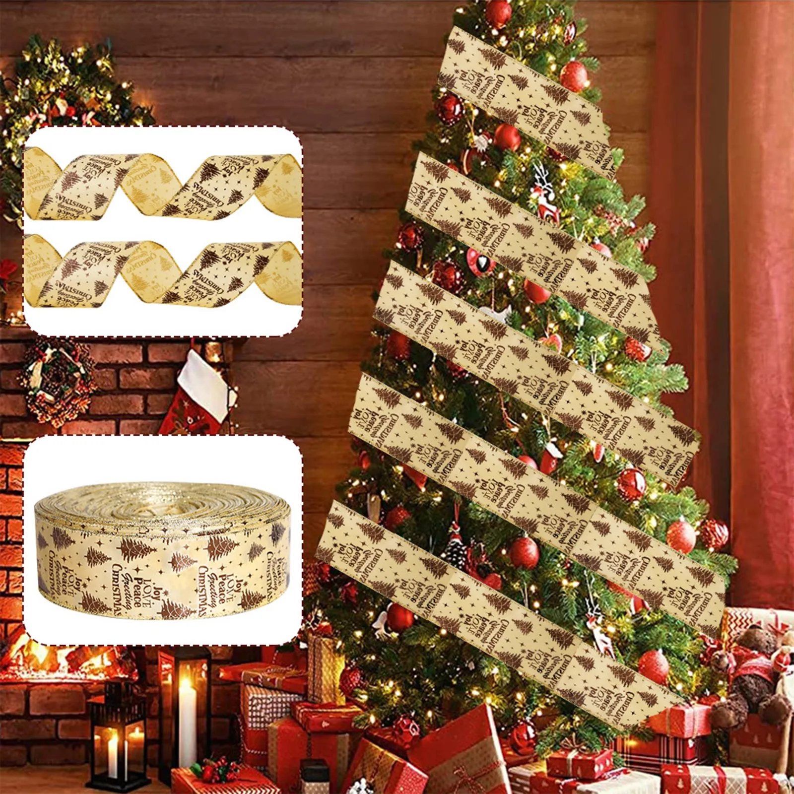 

Christmas Diy Fabric Ribbon Burlap Ribbon With Wired Edge Gift Wrapping Christmas Tree Decor Ribbon Diy Wreath Bows Crafts