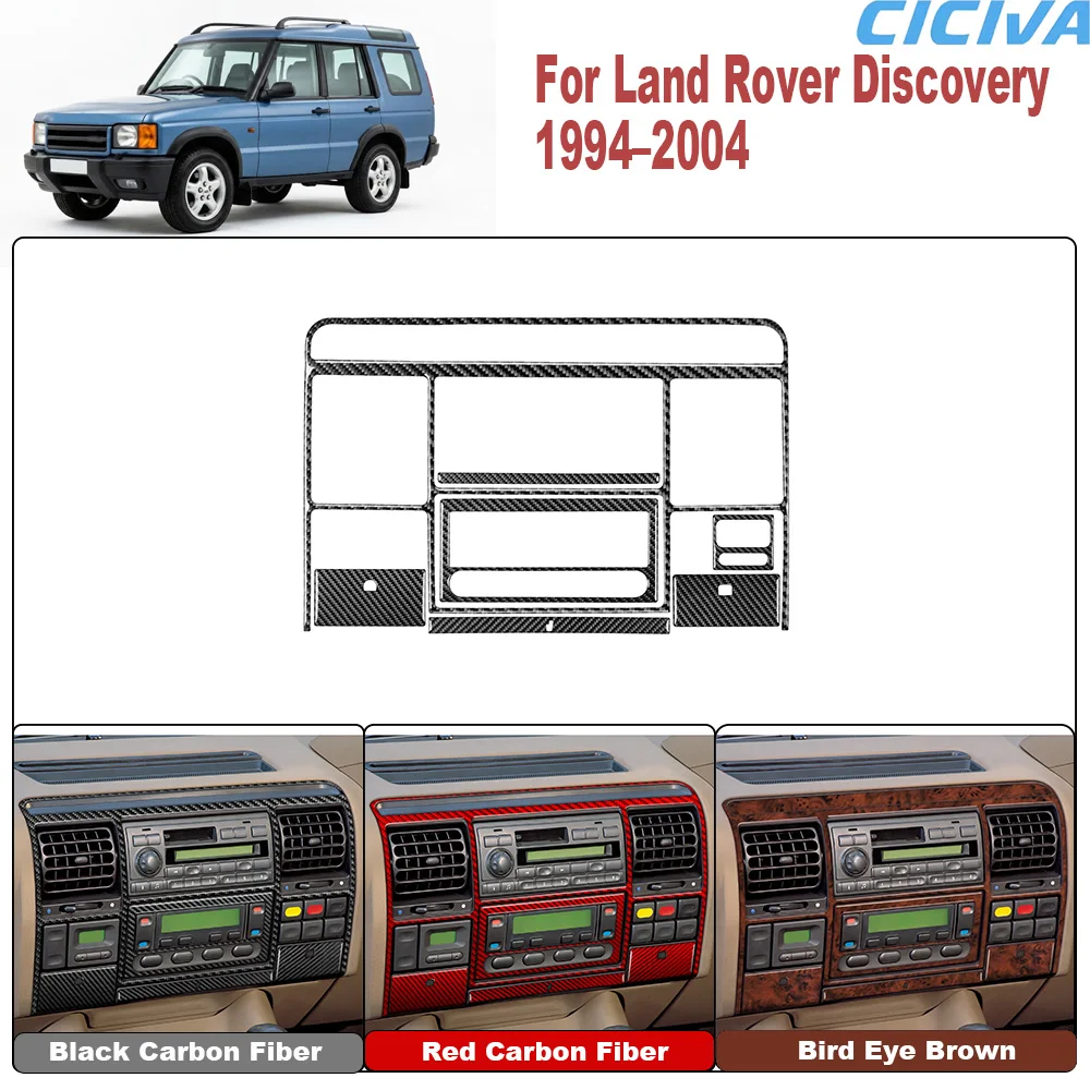 Фото Для Land Rover Discovery 1994 1995 1996 1997 1998 1999 2000 2001 2002 2003 2004 Набор отделки центральной консоли из настоящего карбона B №1