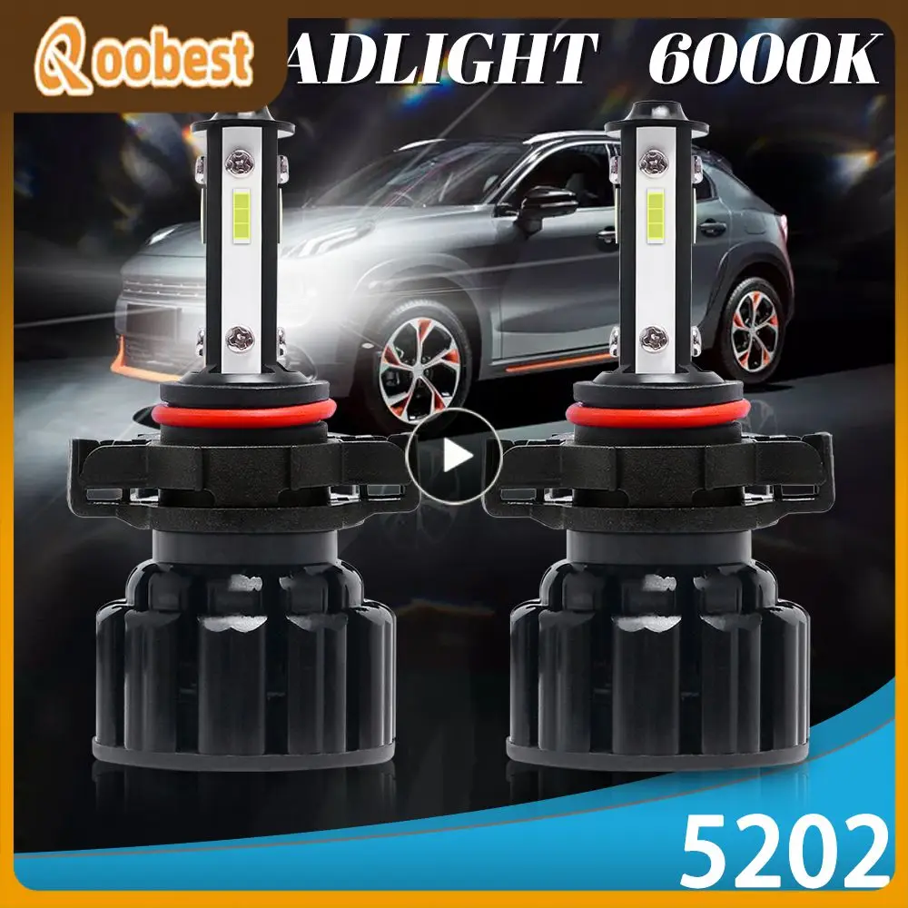 

5202 Waterproof Led Light Universal Auto Lights Lamp Bulb Practical Fog Light Car Supplies 6500k Superbright Led Headlight