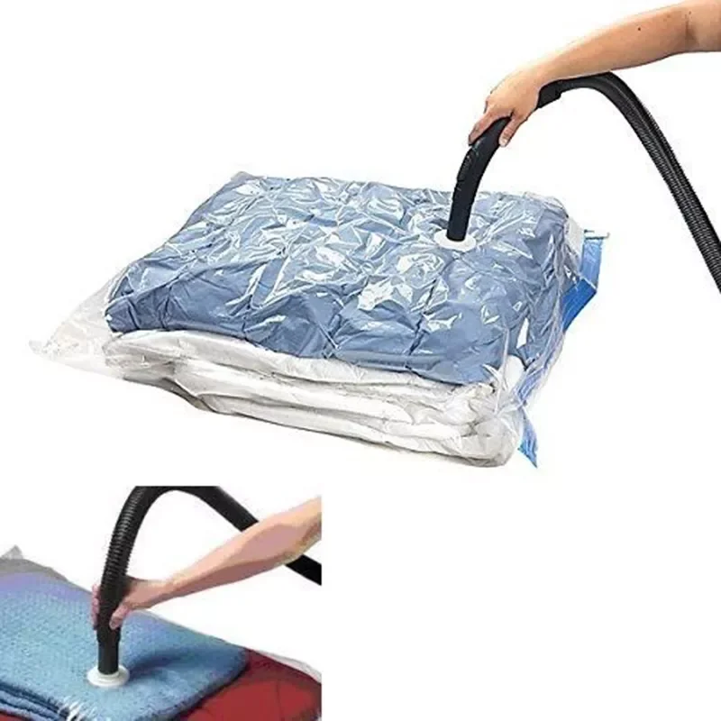 

NEW2023 Hot Sale Vacuum Bag Storage Bag Transparent Border Foldable Extra Large Compressed Organizer Saving Space Seal Bags
