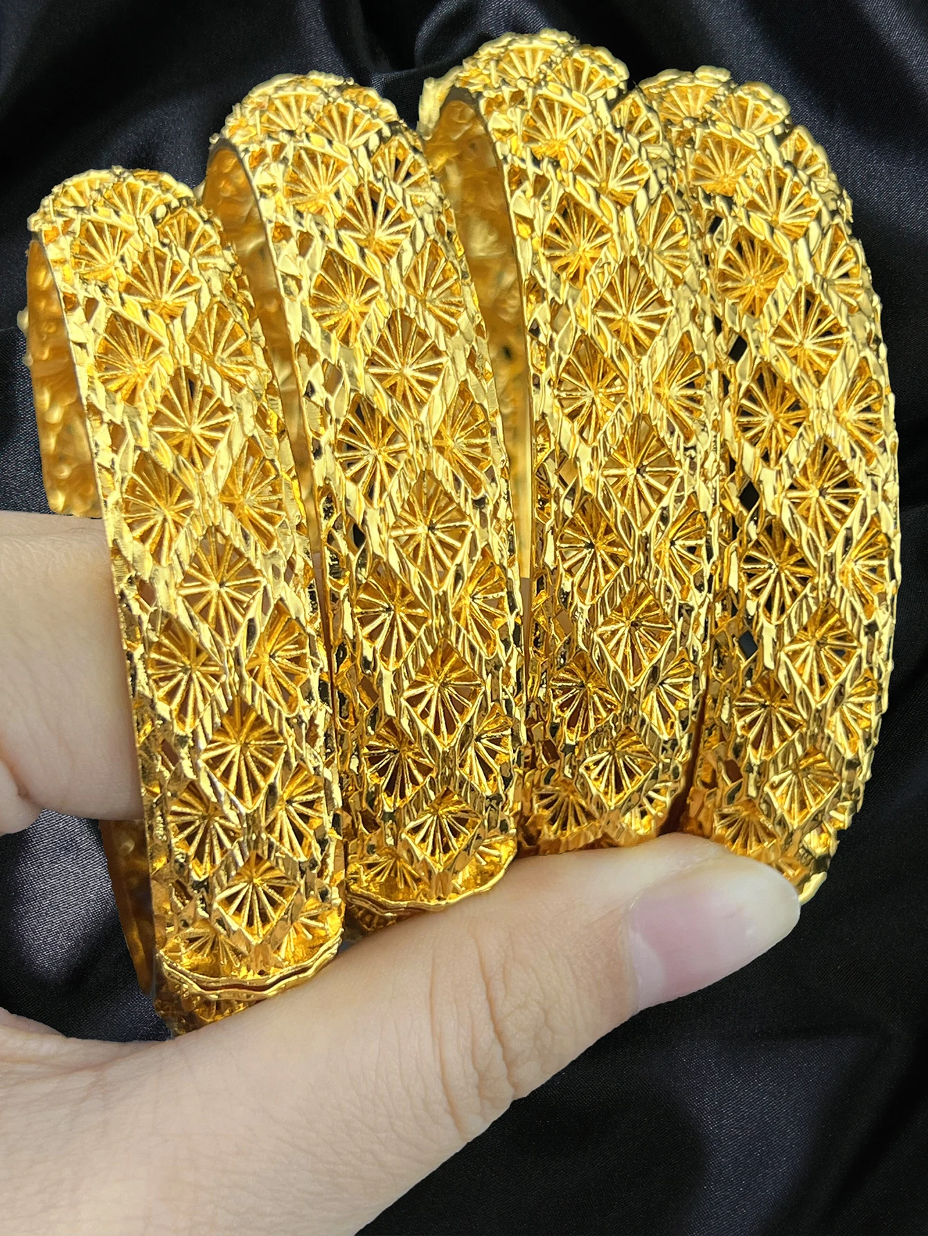 ANIID Дубай Свадебные браслеты Эфиопские украшения 24-каратного золота Африканские