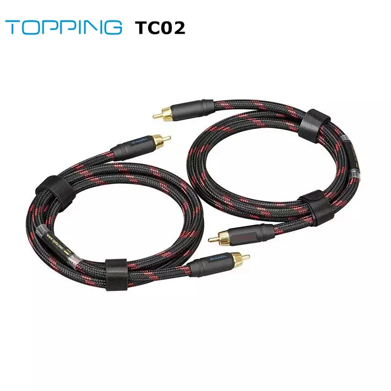 

TOPPING TCR2 6N Single Crystal Copper Gold-Plated RCA Professional Audio Cable