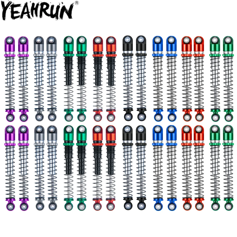 

YEAHRUN 48mm Aluminum Threaded Shock Absorber Damper with Springs for 1/24 RC Crawler Axial SCX24 90081 AXI0001 002 004 005 006
