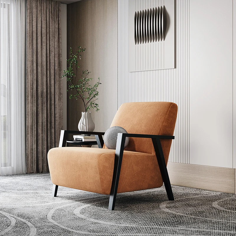 

Modern retro single sofa Nordic living room balcony net red leisure chair office negotiation chair