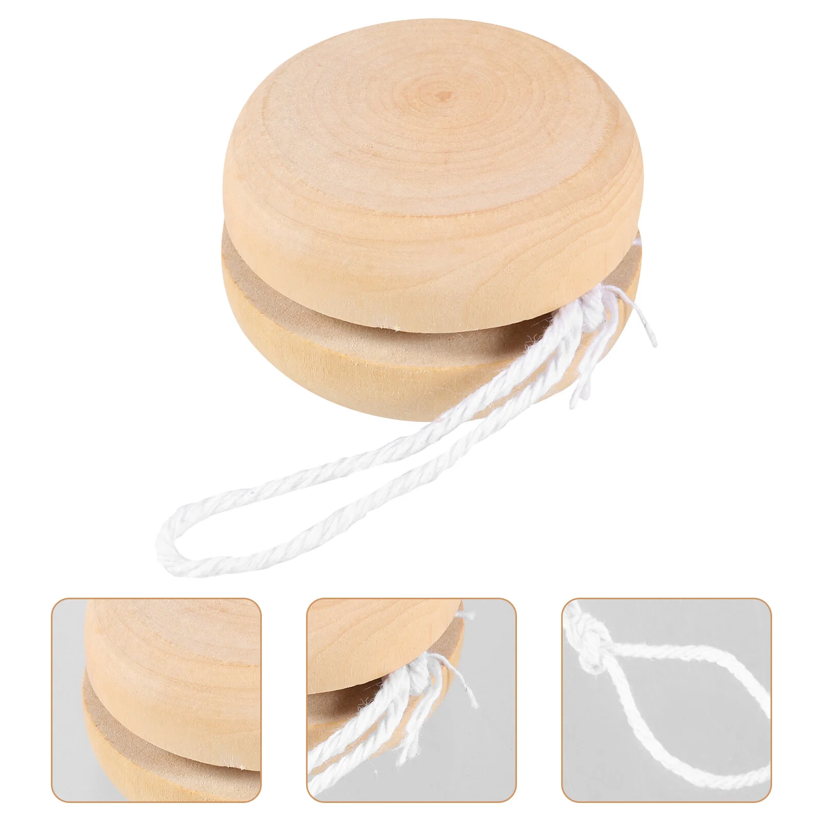 

10Pcs Unfinished Wooden Yoyo Wood Yoyo Thread Control for Kids Adults Beginner Birthday Carnival Party Favor Prizes