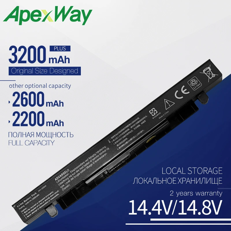 

Apexway A41-X550A Laptop Battery for ASUS A41-X550 X450 X550 X550C X550B X550V X450C X550CA X452EA X452C A450 A550 F450 F550