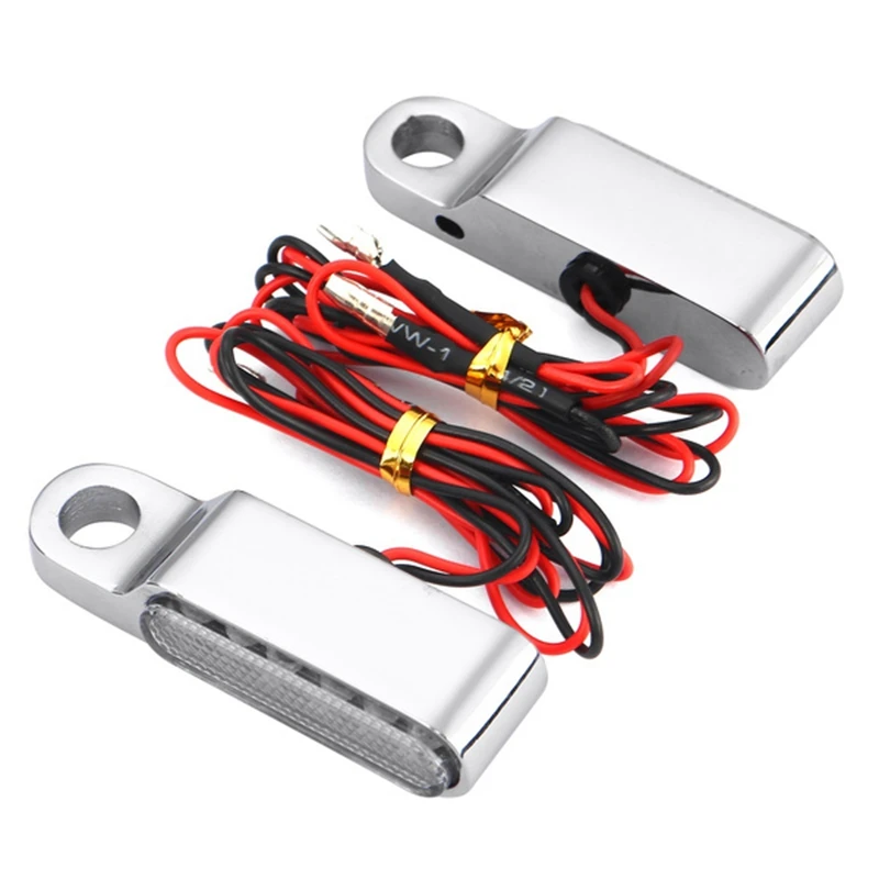 

2PCS Amber Motorcycle Handlebar Brake Clutch Lever Mount LED Turn Signal Indicators Light Blinker Lamp Universal