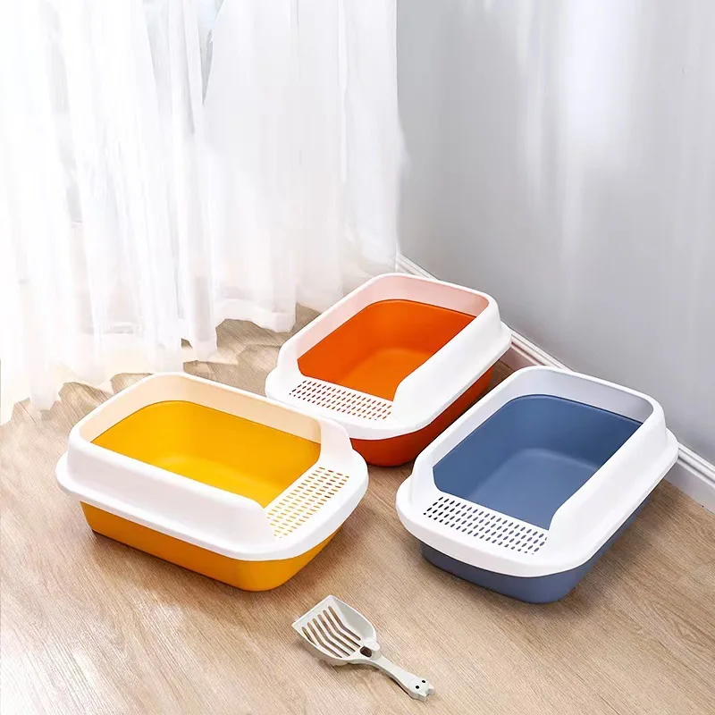 

Съемный котенок, туалет для домашних животных, раковина полузакрытая, раковина для чистки кошек, анти-брызги, песочница, Аксессуары для коше...