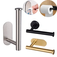 1pc self adhesive toilet paper roll holder hooks no drilling stainless steel toilet roll holder for bathroom kitchen washroom
