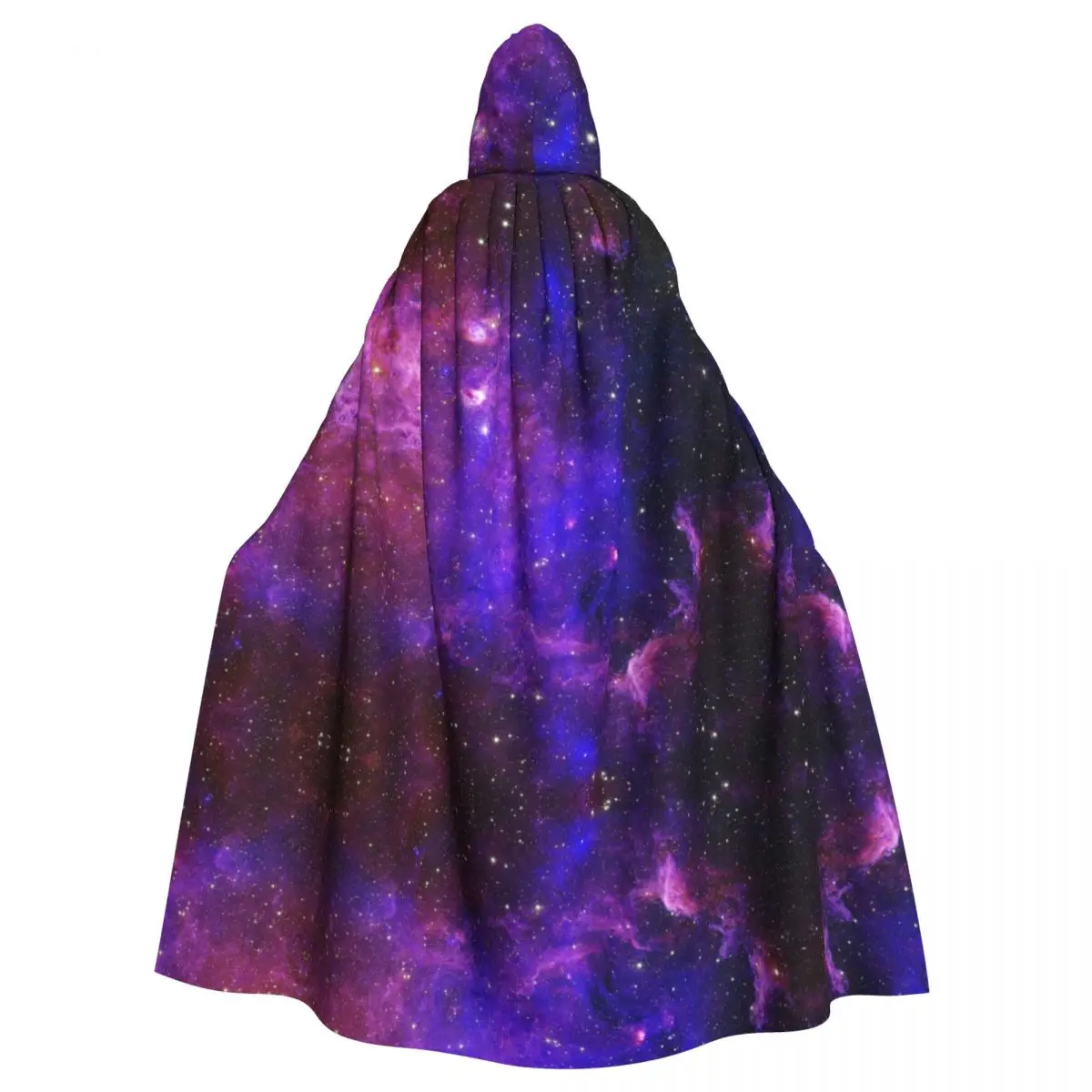 

Long Cape Cloak Purple Starry Sky Hooded Cloak Coat Autumn Hoodies
