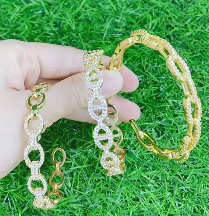 1pcs Crystal Zircon Enamel Bangle for Women Adjustable Open Cuff Bangles Best Party Wedding Jewelry Gift fdg4