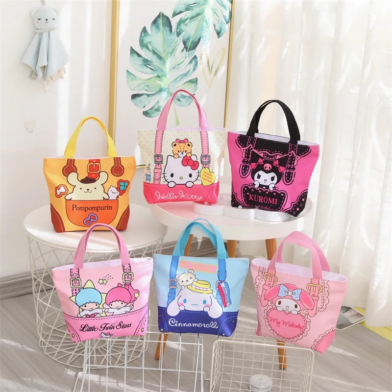 Милый мультяшный аниме My Melody Cinnamoroll Hellokittys сумка для хранения Холщовая Сумка