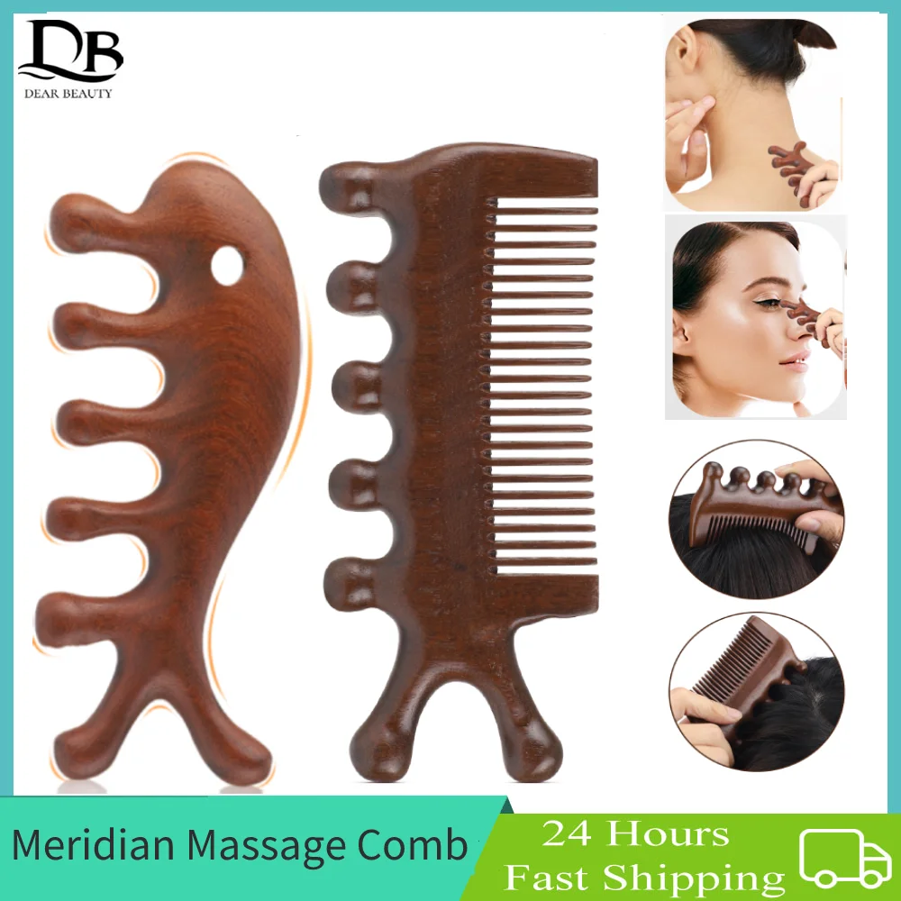

Natural Wooden Meridian Massage Comb Blood Circulation Relieve Fatigue Therapy Back Neck Head Scalp Massager For Hair Growth