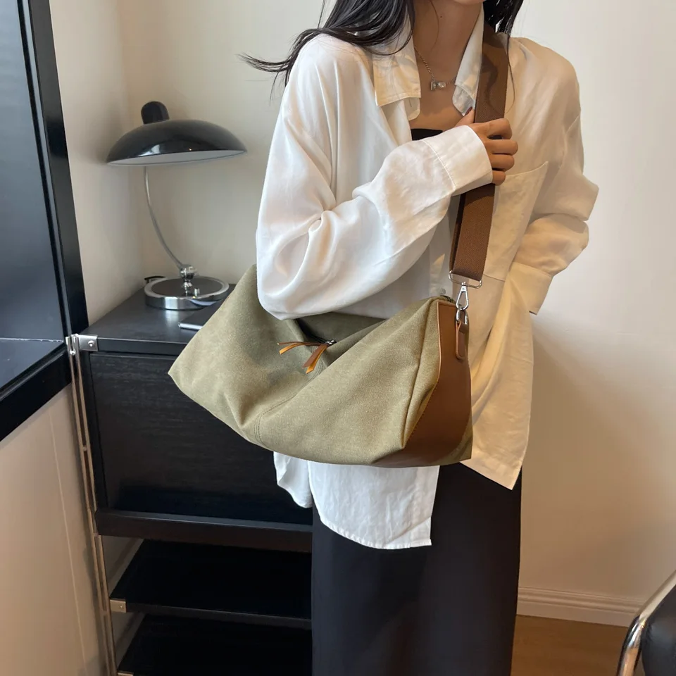Women Canvas Shoulder Bag Travel Lady Designer Tote Handbag Shopper Top-handle Crossbody Bag Shoulder Bag