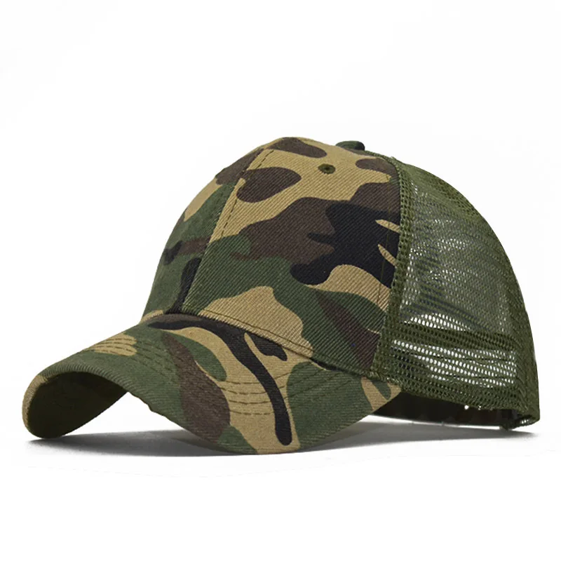 

Men's Camouflage Tactical Military Baseball Caps For Women Camo Outdoor Mesh Snapback Cap Breathable Sun Visor Trucker Hat