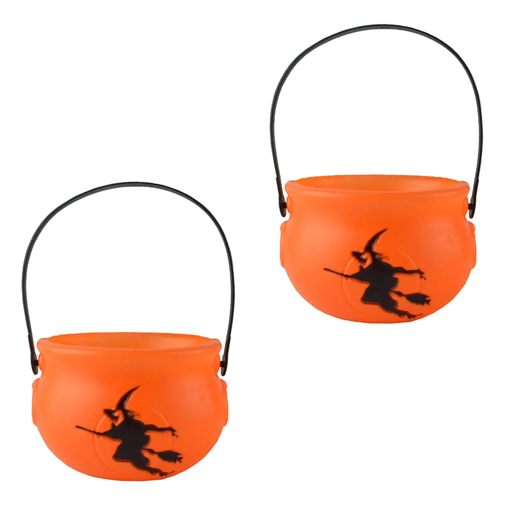 

Candybucket Pumpkin Treat Cauldron Pail Mini Trick Or Supplies Partywitch Holder Cups Kettles Bowl Buckets Portable Decor Kids