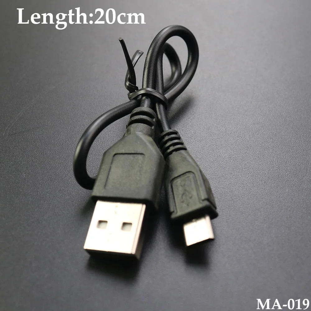 

1pcs Black USB 2.0 A Male to Micro B Male Data Sync Charger Adapter Cable For LG for Samsung 20cm