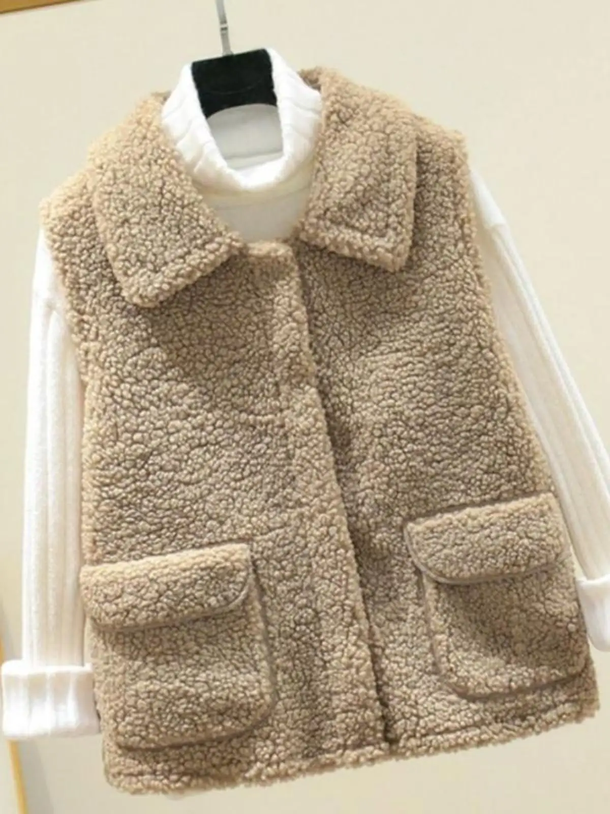Imitation Lamb Fur Vest Women Short Autumn and Winter Thickened 2024 Waistcoat Outerwear