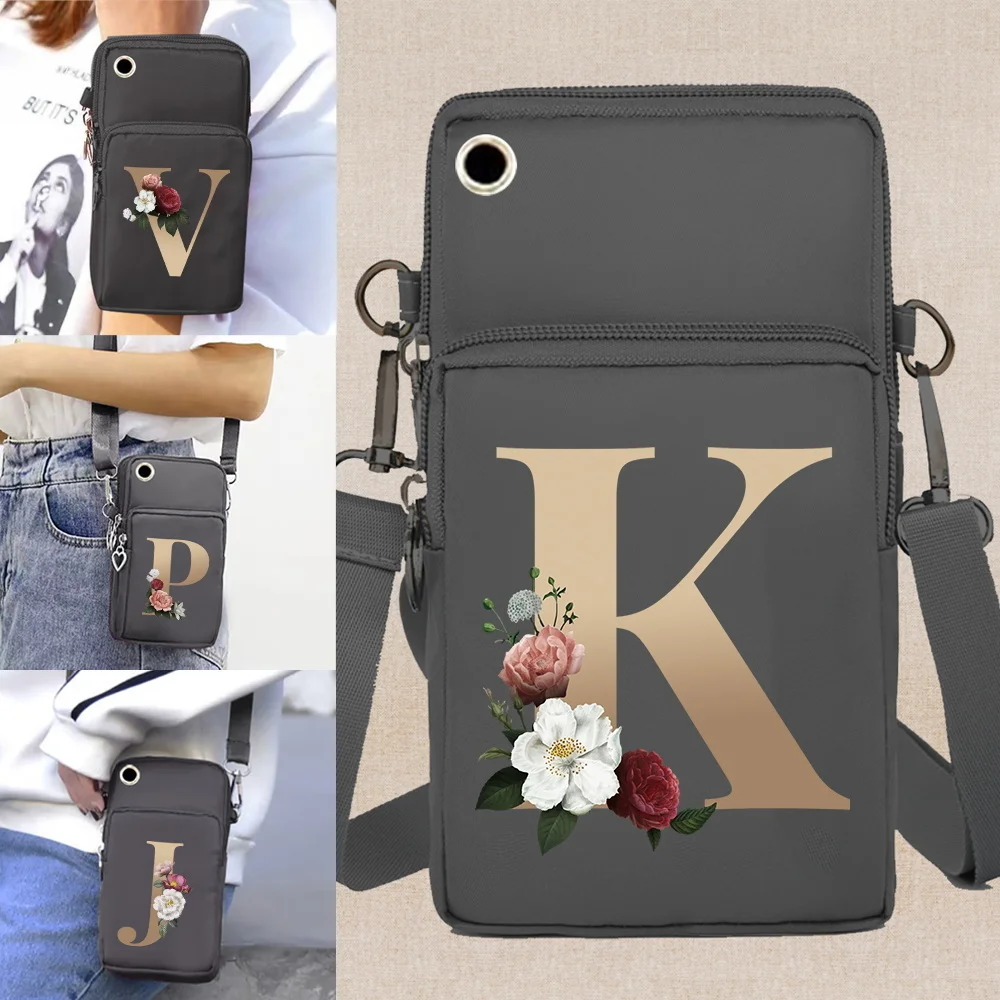 

Женская сумка, кошельки, сумка на плечо, сумки на плечо для Apple/Huawei/Xiaomi, водонепроницаемый пакет для сотового телефона с золотой надписью, Органайзер