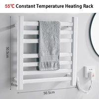 new electric heated towel rail thermostatic intelligent sterilizing towel warmer dryer heated towel rack bathroom fittings
