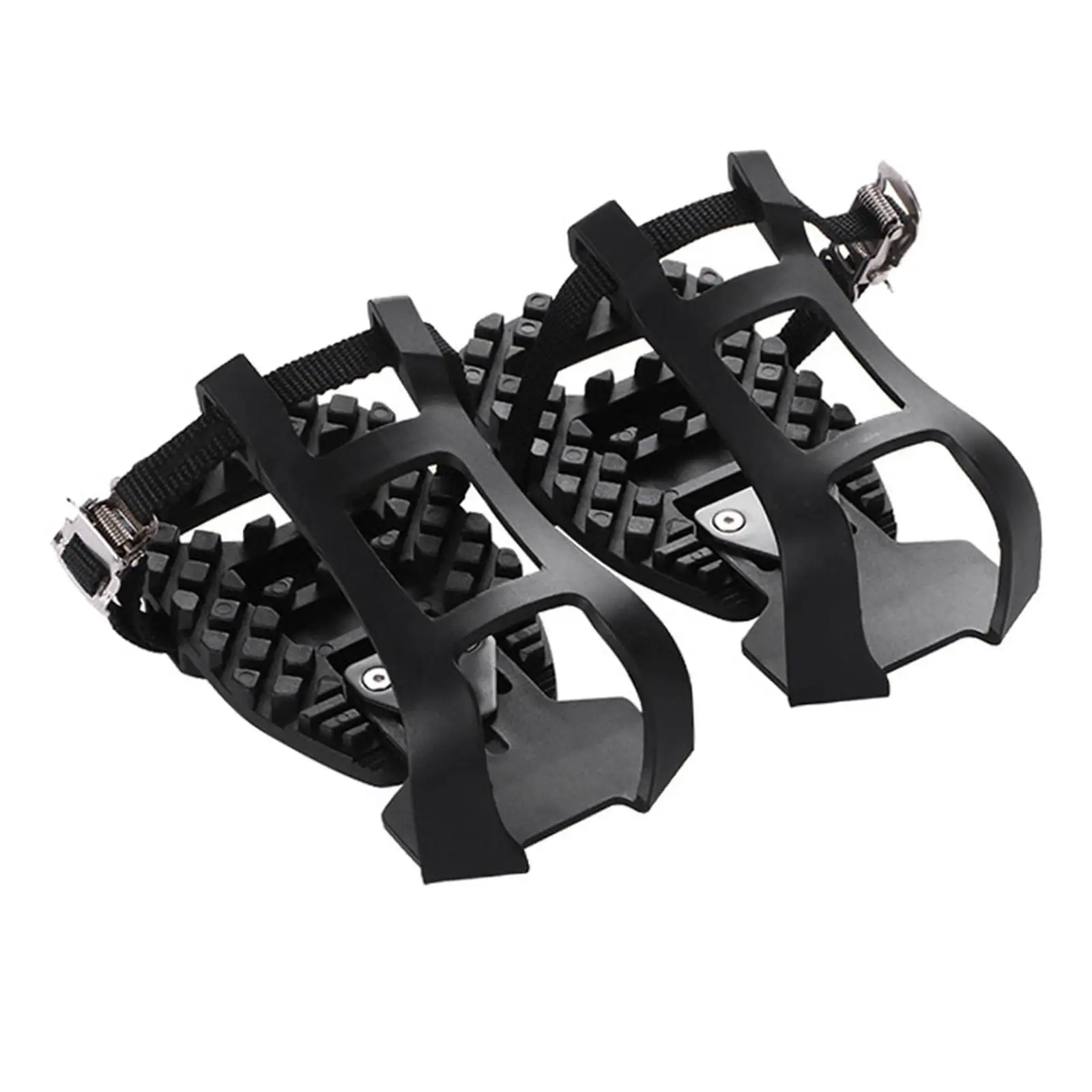 

Exercise Bike Pedal Toe Clips Cage Ride with Regular Shoes Fitness Equipment